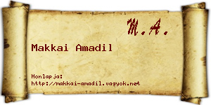 Makkai Amadil névjegykártya